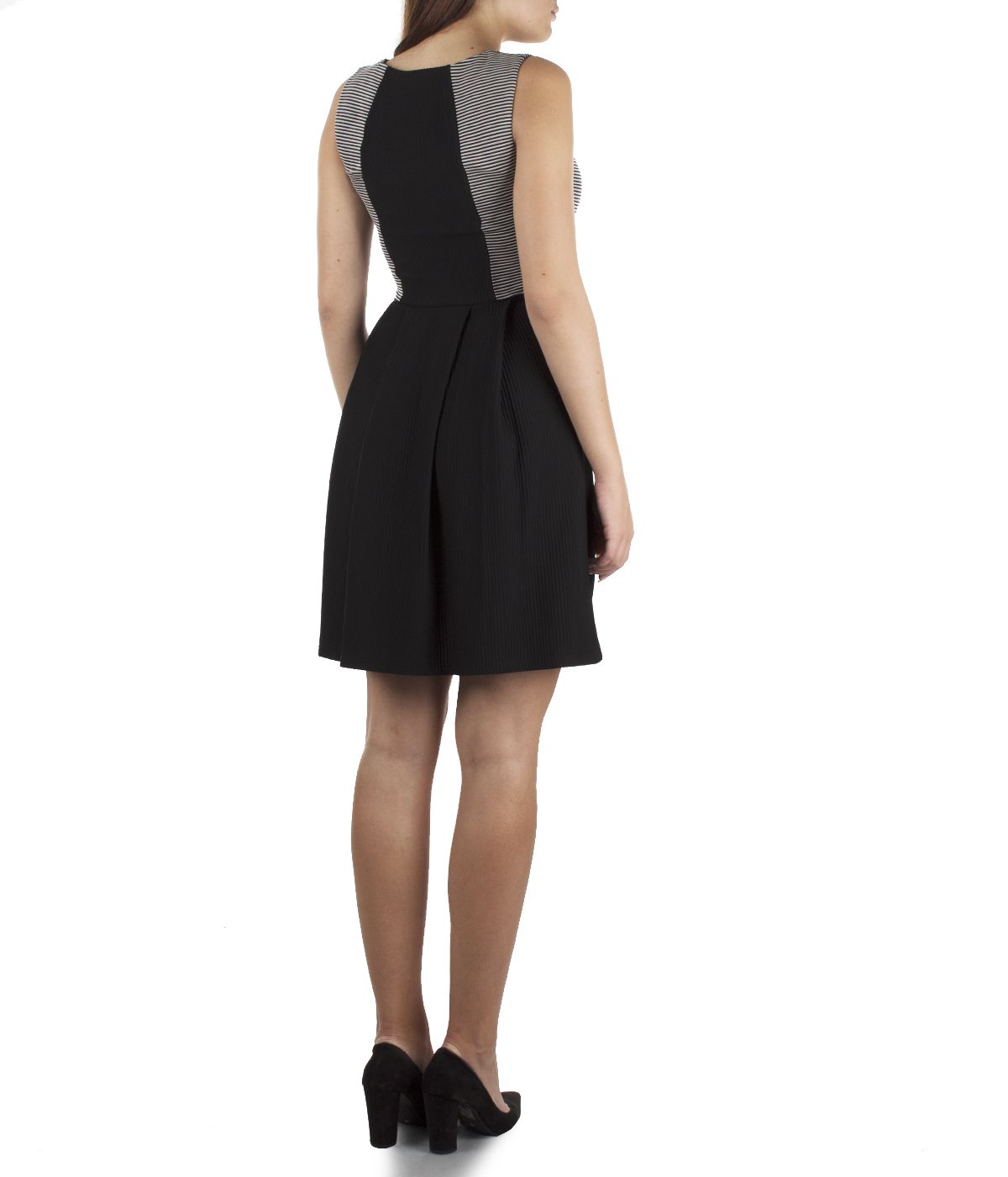 Two-toned sleeveless dress with rayon 2